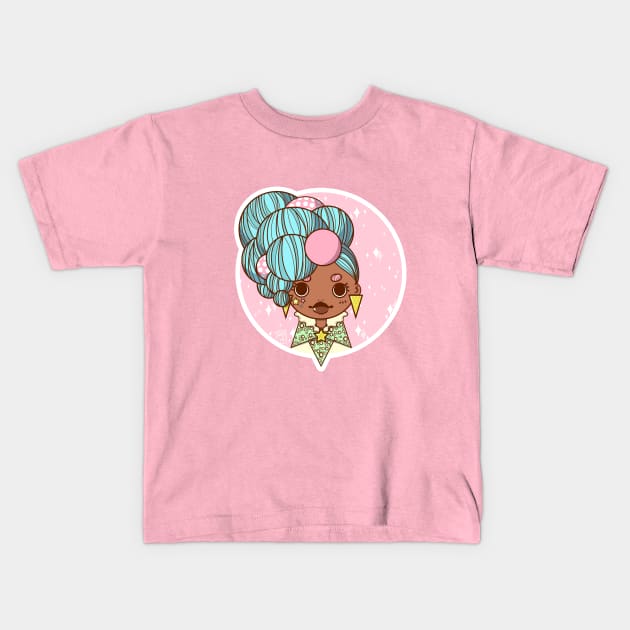 Cutie Girl Kids T-Shirt by Meeko_Art